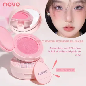 NOVO Tipsy Air Cushion Blush – Matte Finish, Natural Expanding Color, Long-Lasting, Non-Smudge