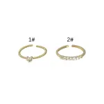 Exquisite Zircon Heart Ring Set – Light Luxury Couple Rings for Women - Image 2