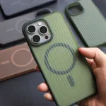 Corrugated Magnetic Phone Case – Convex Grating Protective Cover with MagSafe Compatibility - Image 3