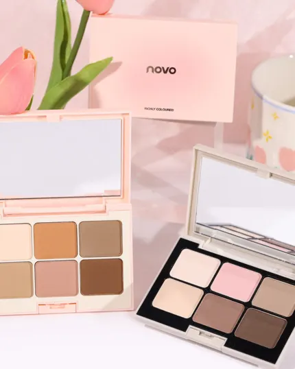 NOVO Long-Lasting Six-Color Multi-Finish Eyeshadow Palette