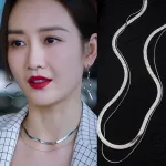 Double Layered Snake Chain Necklace for Women – High-End Gold Titanium Steel Vintage Clavicle Choker - Image 3