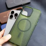 Corrugated Magnetic Phone Case – Convex Grating Protective Cover with MagSafe Compatibility - Image 4