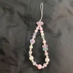 INS Style Pink Beaded Flower Phone Chain – Universal Phone Strap with Camera Charm - Image 3