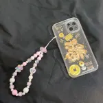 INS Style Pink Beaded Flower Phone Chain – Universal Phone Strap with Camera Charm - Image 4