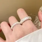 Chinese Style Brushed Open Ring – Luxury Adjustable Couple Ring - Image 6