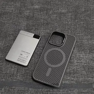 MagSafe Honeycomb Heat Dissipation Phone Case – Frame Bracket Cover with Magnetic Suction