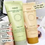 Novo scrub body rejuvenation full body beauty remove chicken skin whitening dead skin pimples joints knees remove black women