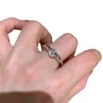 Orbit Star Zircon Ring Cosmic Design Statement Ring - Image 4