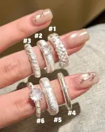 Chinese Style Brushed Open Ring – Luxury Adjustable Couple Ring - Image 2