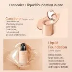 Novo 2-in-1 Concealer Foundation - Full Coverage, Creamy Texture, Waterproof Liquid Makeup For Women - Perfect Valentine's Day Gift - Image 3