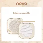 NOVO Highlighter Powder: Shimmer powder for brightening the face, creating a 3D contour, nose shadow, and side shadow. Fine shimmer and pearlescent finish, ideal for contouring. - Image 7