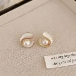 Simple and versatile pearl earrings new trendy Internet celebrity temperament earrings - Image 14