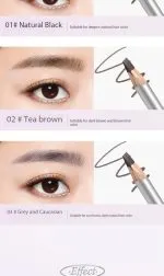 Waterproof Hard Tip Eyebrow Pencil for Natural Hair-Like Brows - Image 2