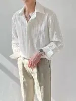 Loose Fit Wrinkle Texture Long Sleeve - Image 8