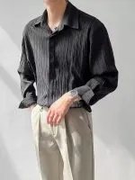 Loose Fit Wrinkle Texture Long Sleeve - Image 3