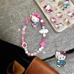 Beaded Mobile Phone Chain with Cute Heart Pendant – Original Card Machine & Backpack Lanyard - Image 4