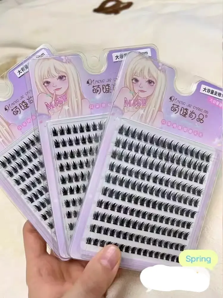 O1CN01GjE7oD1MQzCNnT4Fq__185861430.jpg_Q75.jpg__5_11zon Enhance Your Gaze with Little Devil False Eyelashes - 10 Rows of Cute, Natural-Thick, Thin Stem Eyelashes for a Large Capacity Boost in Style! - Image 1