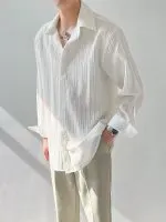 Loose Fit Wrinkle Texture Long Sleeve - Image 2