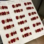 Handmade Christmas Apple Press-On Nails – Short High-End Nail Art Series - Image 5