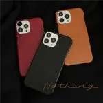 Leather Texture Three-Color Protective Phone Case – Anti-Fall Solid Color Shell - Image 4