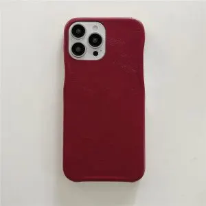 Leather Texture Three-Color Protective Phone Case – Anti-Fall Solid Color Shell