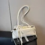 Women’s Bow Ribbon Shoulder Baguette Underarm Bag - Image 11