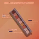 NOVO eye shadow palette makeup-free waterproof earth-color pearlescent matte glitter - Image 9