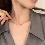 Amber Layered Gold Sweater Necklace for Women – Elegant Fall Winter Fashion Jewelry - Image 5