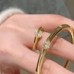 Orbit Star Zircon Ring Cosmic Design Statement Ring - Image 5