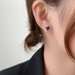 Titanium Steel Roman Numeral Stud Earrings Minimal Luxury Design - Image 10
