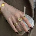 Tiger Eye Portrait Lace Ring for Women – Luxury Vintage Finger Ring - Image 4