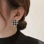 Textured Retro Stud Earrings – Elegant Metal Earrings - Image 9