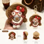 Cute Kitty Doll Keychain Plush Bag Charm – Curly Hair Bear Kitty Pendant Gift for Girls - Image 6