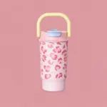 Stainless Steel Ceramic Lined Insulated Tumbler with Dual Drinking Lid & Handle - Image 6