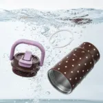 Stainless Steel Ceramic Lined Insulated Tumbler with Dual Drinking Lid & Handle