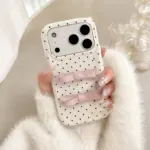 Korean Polka Dot Bow iPhone Case – Compatible with All iPhone Models
