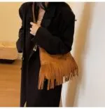Melard Fringe Shoulder Crossbody Tote Bag for Women – Large Capacity Casual Commuter Handbag - Image 3