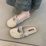 French Retro Closed-Toe Mary Jane Flat Slippers - Image 9