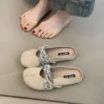 French Retro Closed-Toe Mary Jane Flat Slippers - Image 8