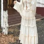 Misty Ocean Elegance New Chinese Style Two-Piece Skirt Set