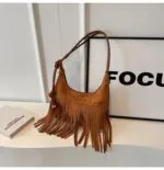 Melard Fringe Shoulder Crossbody Tote Bag for Women – Large Capacity Casual Commuter Handbag - Image 2