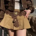 Vintage Western Heart Buckle Y2K Metal Patchwork Belt for Women - Image 4