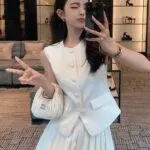 Chic French Tweed Top & Skirt Set – Elegant Two-Piece Outfit - Image 13