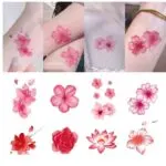Chinese Style Sakura Floral Temporary Tattoo Stickers - Image 4