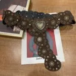 Vintage Western Heart Buckle Y2K Metal Patchwork Belt for Women - Image 6