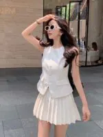 Chic French Tweed Top & Skirt Set – Elegant Two-Piece Outfit - Image 5