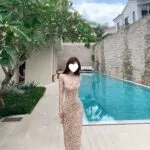 French Floral Square Neck Waist-Cinching Stretch Sundress – Elegant Summer Cami Dress - Image 3