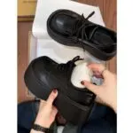 PLOVER Black Chunky Platform Oxford Shoes - Image 9