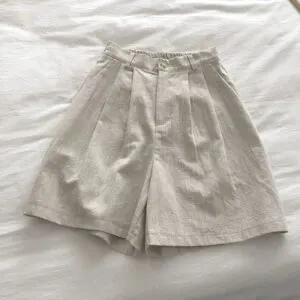 Vintage Linen Wide Leg Shorts