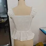 French Sweetheart Waist-Cinching Black Top - Image 4